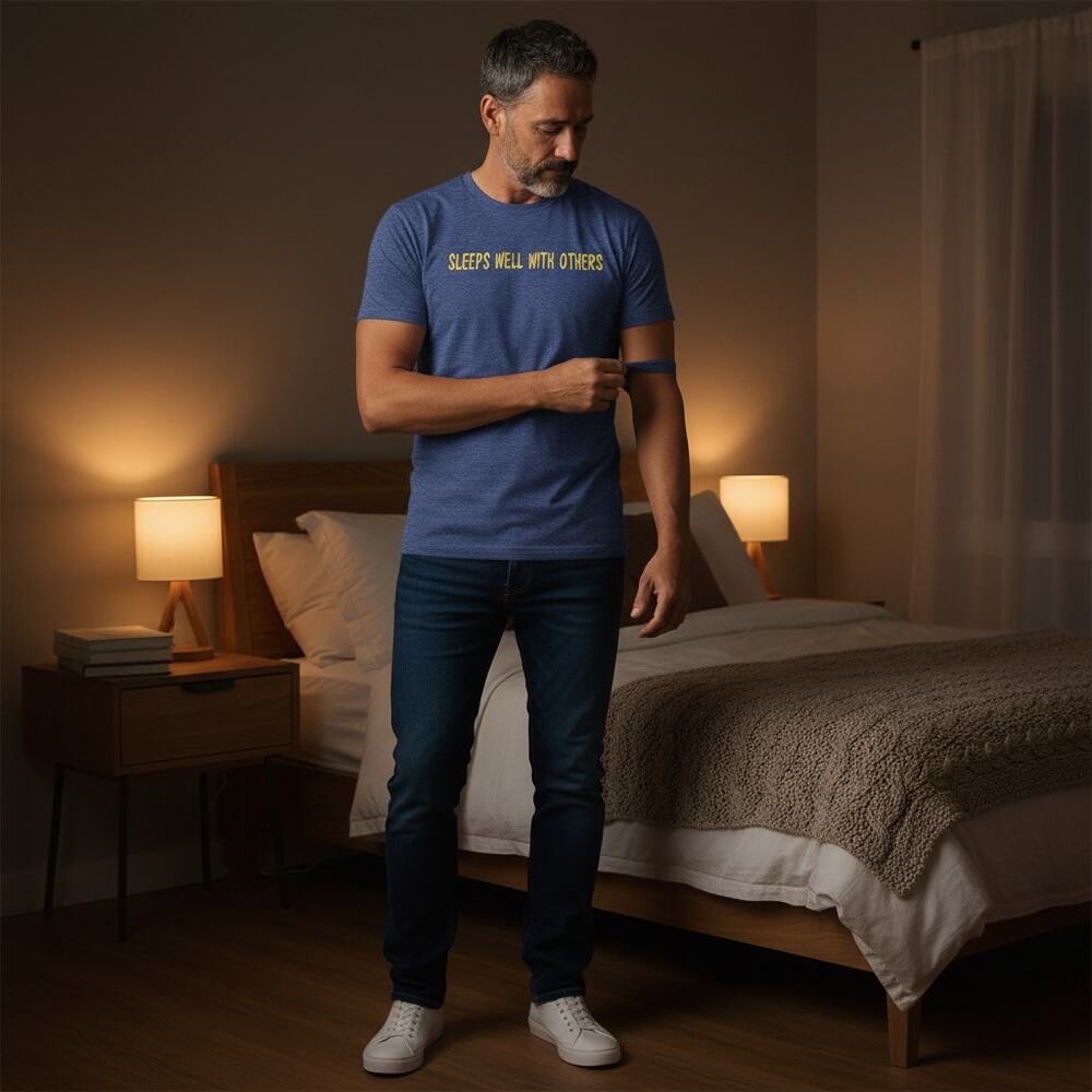 SAvVY Sleeps Well With Others Graphic T Shirt Blue XL